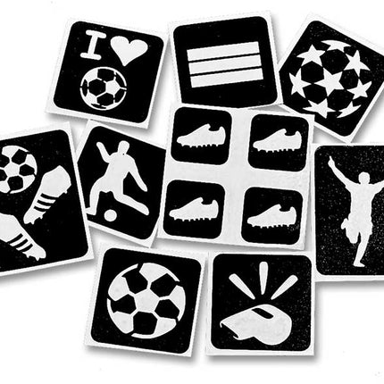 Schmink Specialist Voetbal Glittertattoo Sjablonenset