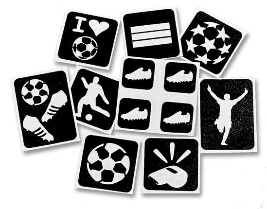 Schmink Specialist Voetbal Glittertattoo Sjablonenset