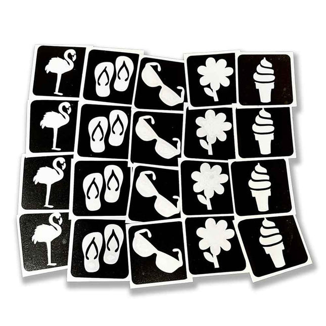 Schmink Specialist Zomer Glittertattoo Sjablonenset