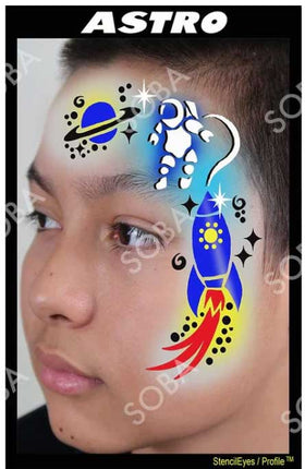 ShowOffs Body Art Astronaut Eyedesign Schminksjabloon