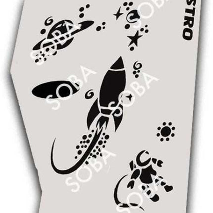 ShowOffs Body Art Astronaut Eyedesign Schminksjabloon