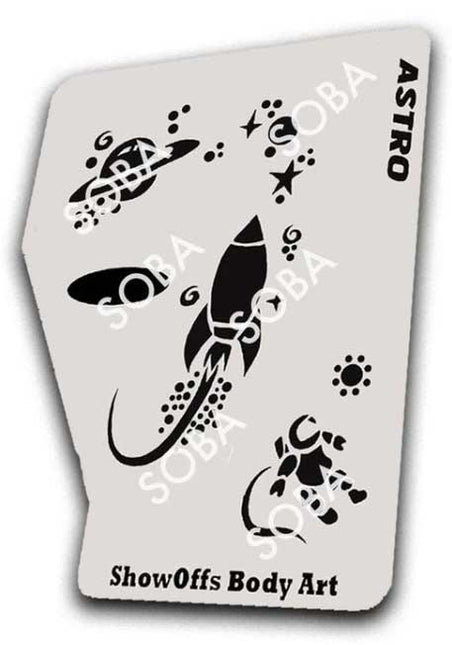 ShowOffs Body Art Astronaut Eyedesign Schminksjabloon