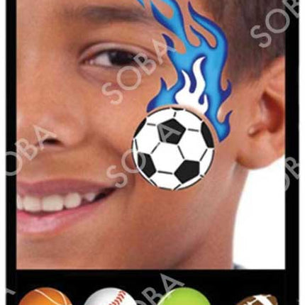 ShowOffs Body Art Bal Sport Fan Eyedesign Schminksjabloon