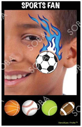 ShowOffs Body Art Bal Sport Fan Eyedesign Schminksjabloon