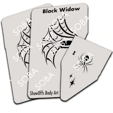 ShowOffs Body Art Black Widow Masker Schmink Sjabloon
