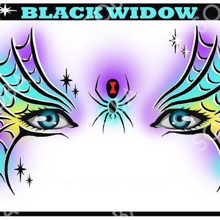 ShowOffs Body Art Black Widow Masker Schmink Sjabloon