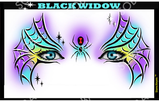 ShowOffs Body Art Black Widow Masker Schmink Sjabloon
