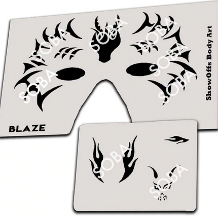 ShowOffs Body Art Blaze Widow Masker Schmink Sjabloon