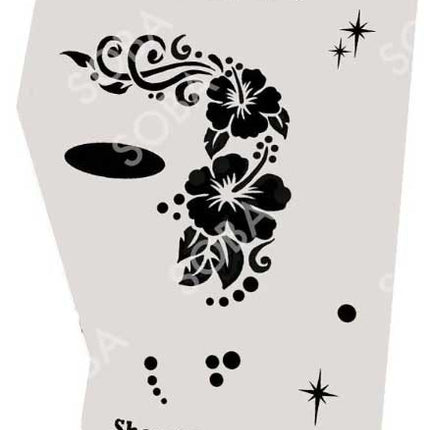 ShowOffs Body Art Bloemen Eyedesign Schminksjabloon