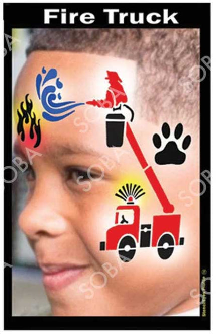 ShowOffs Body Art Brandweerwagen Eyedesign Schminksjabloon