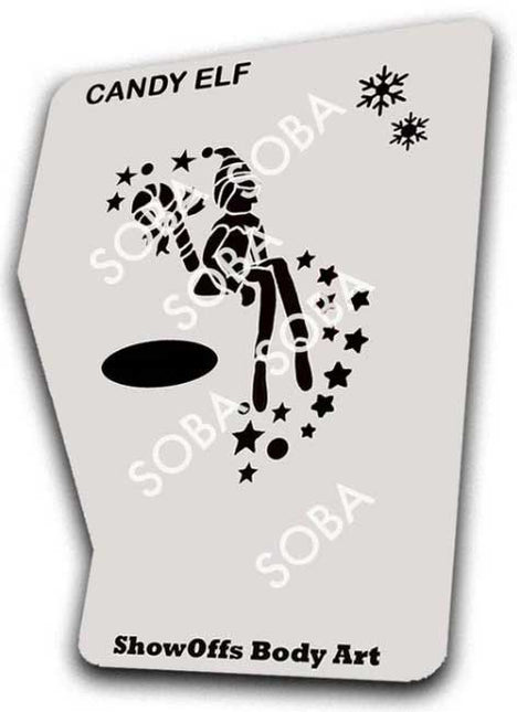 ShowOffs Body Art Candy Kerstelf Eyedesign Schminksjabloon