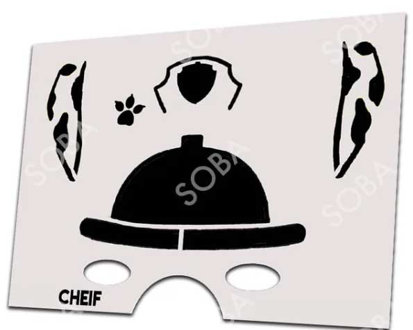 ShowOffs Body Art Chief Masker Schmink Sjabloon