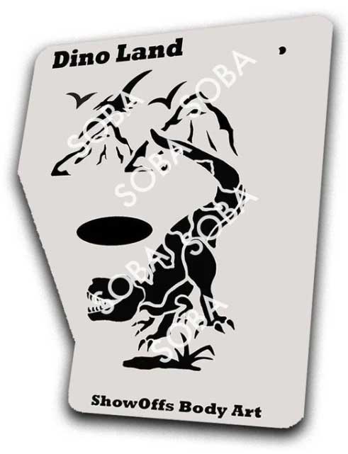 ShowOffs Body Art Dino Land Eyedesign Schminksjabloon