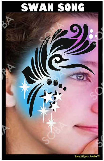 ShowOffs Body Art Druppels en krullen Eyedesign Schminksjabloon