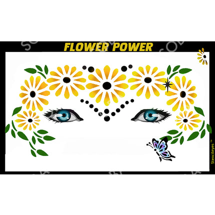 ShowOffs Body Art Flower Power Masker Schmink Sjabloon