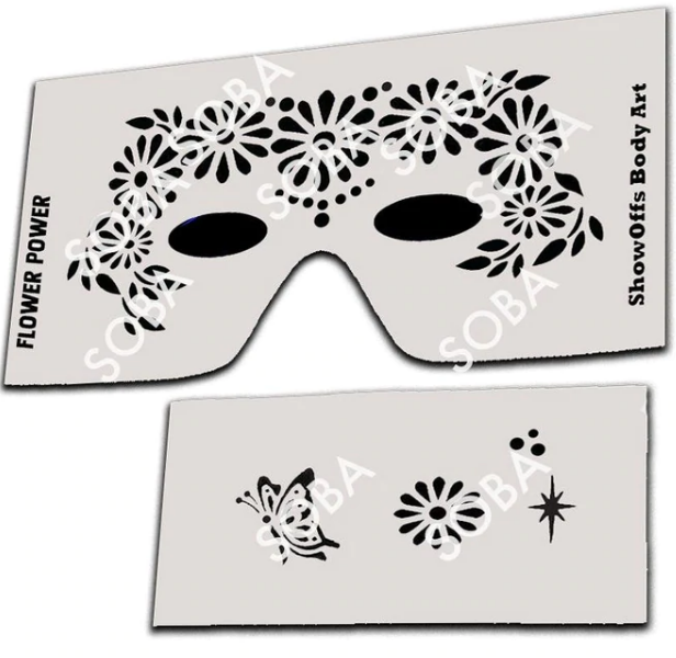 ShowOffs Body Art Flower Power Masker Schmink Sjabloon