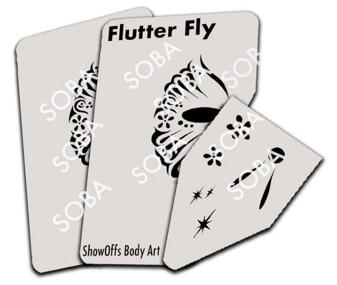 ShowOffs Body Art Flutter Fly Masker Schmink Sjabloon