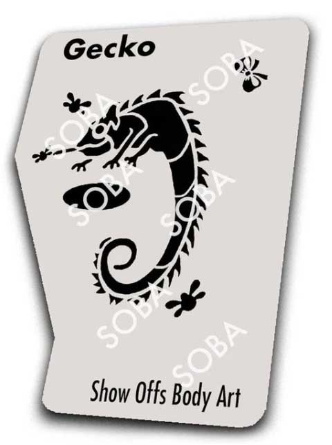 ShowOffs Body Art Gekko Eyedesign Schminksjabloon
