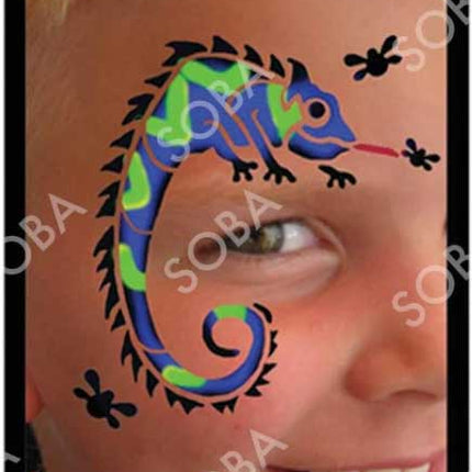 ShowOffs Body Art Gekko Eyedesign Schminksjabloon