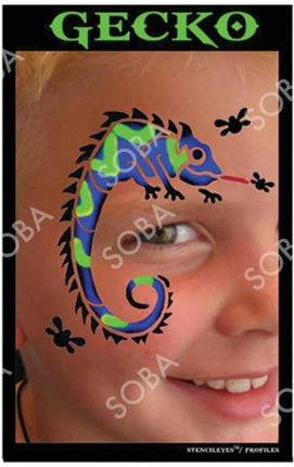 ShowOffs Body Art Gekko Eyedesign Schminksjabloon