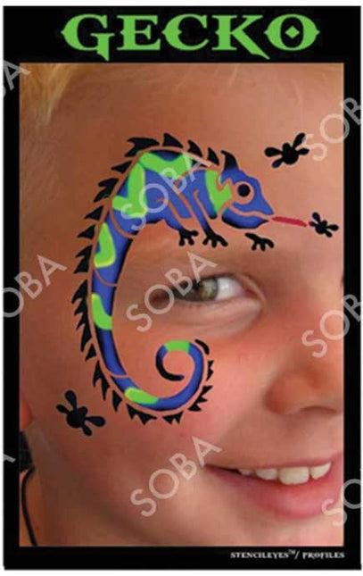 ShowOffs Body Art Gekko Eyedesign Schminksjabloon