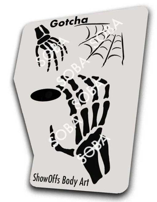 ShowOffs Body Art Gotcha Eyedesign Schminksjabloon