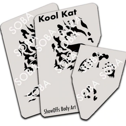 ShowOffs Body Art Kool Kat Masker Schmink Sjabloon