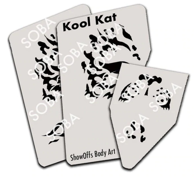 ShowOffs Body Art Kool Kat Masker Schmink Sjabloon