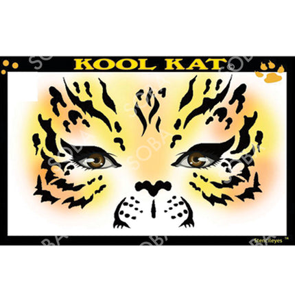 ShowOffs Body Art Kool Kat Masker Schmink Sjabloon