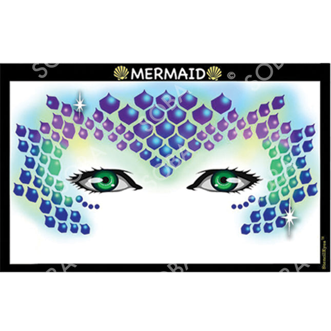 ShowOffs Body Art Mermaid Masker Schmink Sjabloon