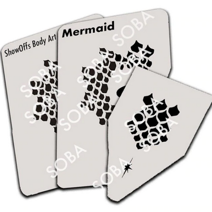 ShowOffs Body Art Mermaid Masker Schmink Sjabloon