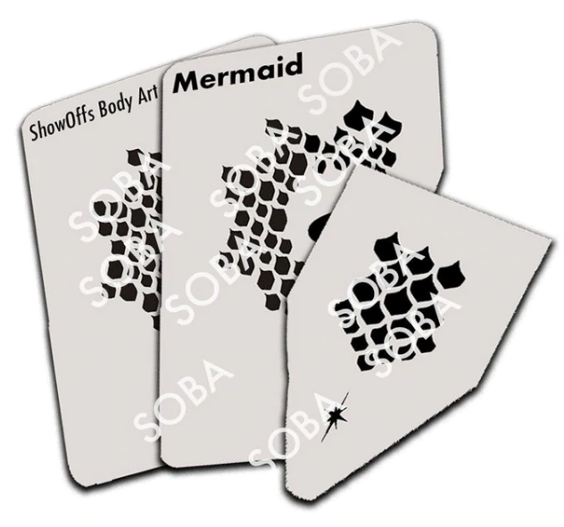 ShowOffs Body Art Mermaid Masker Schmink Sjabloon