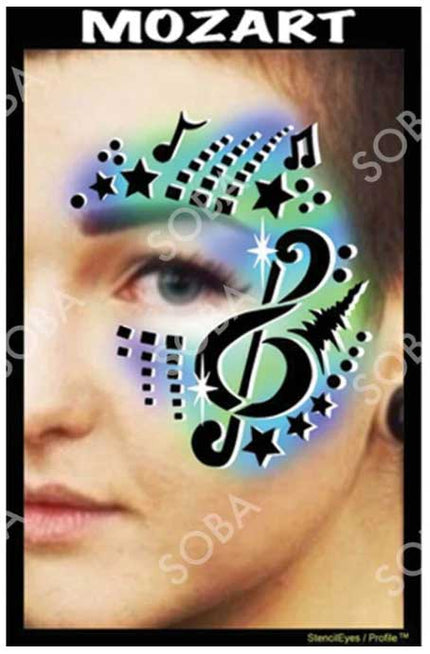 ShowOffs Body Art Muziek Sleutel Eyedesign Schminksjabloon