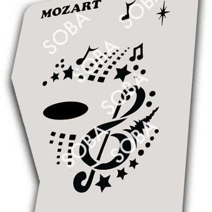 ShowOffs Body Art Muziek Sleutel Eyedesign Schminksjabloon