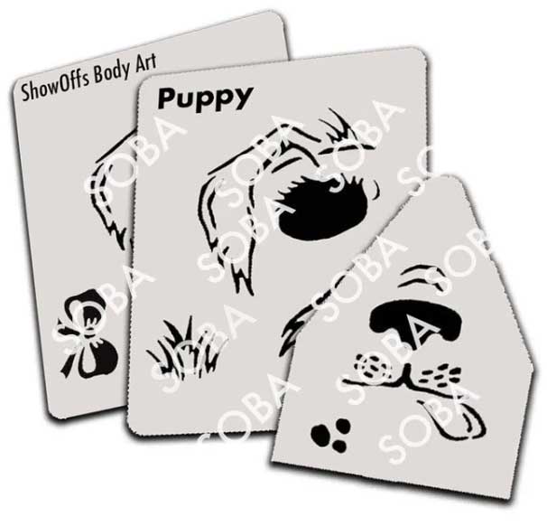 ShowOffs Body Art Puppy Masker Schmink Sjabloon