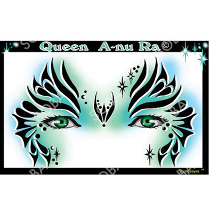 ShowOffs Body Art Queen A nu Ra Masker Schmink Sjabloon