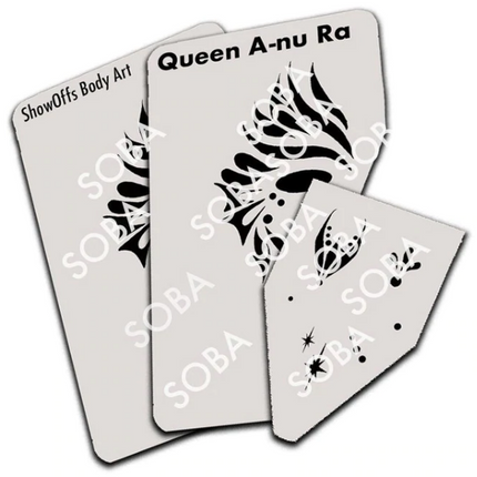ShowOffs Body Art Queen A nu Ra Masker Schmink Sjabloon