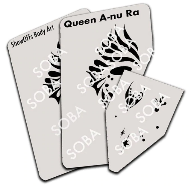 ShowOffs Body Art Queen A nu Ra Masker Schmink Sjabloon