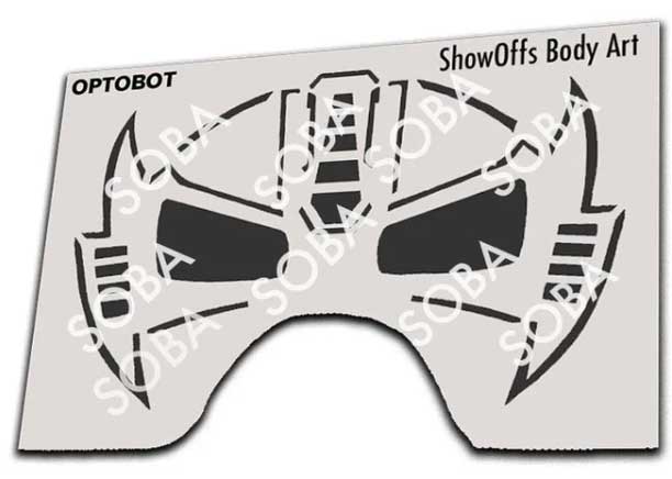ShowOffs Body Art Robot Masker Schmink Sjabloon