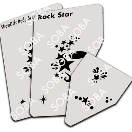 ShowOffs Body Art Rock Star Masker Schmink Sjabloon