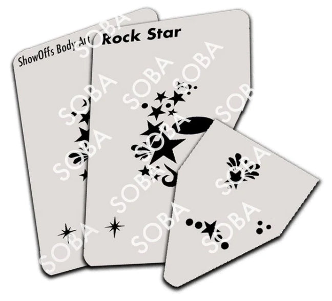 ShowOffs Body Art Rock Star Masker Schmink Sjabloon