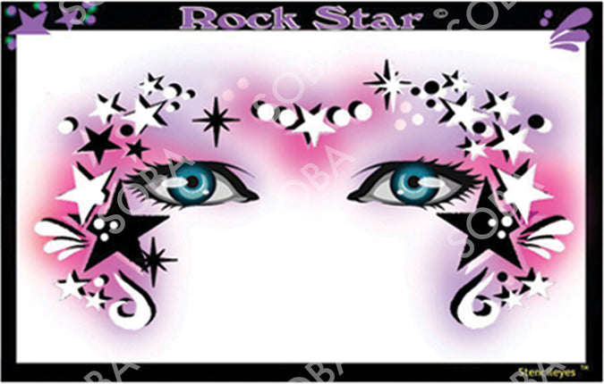 ShowOffs Body Art Rock Star Masker Schmink Sjabloon