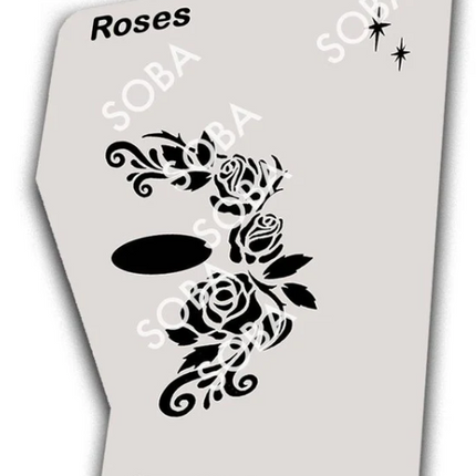 ShowOffs Body Art Rozen Eyedesign Schminksjabloon