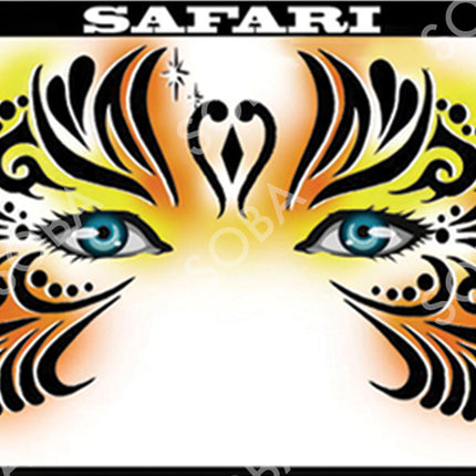 ShowOffs Body Art Safari Masker Schmink Sjabloon