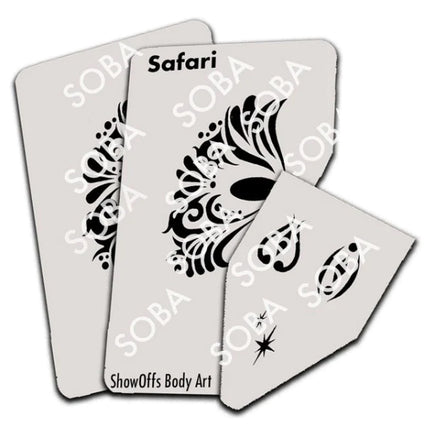 ShowOffs Body Art Safari Masker Schmink Sjabloon