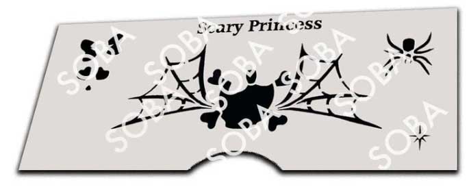 ShowOffs Body Art Scary Princess Masker Schmink Sjabloon