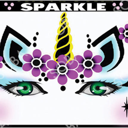 ShowOffs Body Art Sparkle Unicorn Masker Schmink Sjabloon