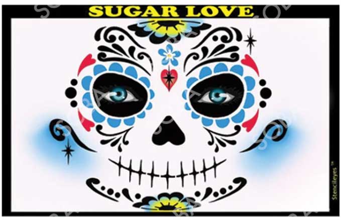 ShowOffs Body Art Sugar Love Masker Schmink Sjabloon