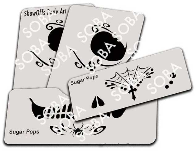 ShowOffs Body Art Sugar Pops Masker Schmink Sjabloon