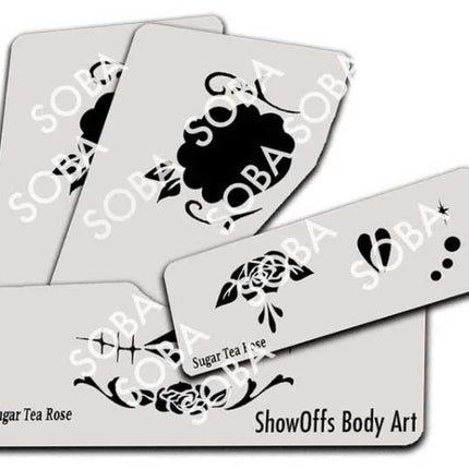 ShowOffs Body Art Sugar Tea Rose Masker Schmink Sjabloon